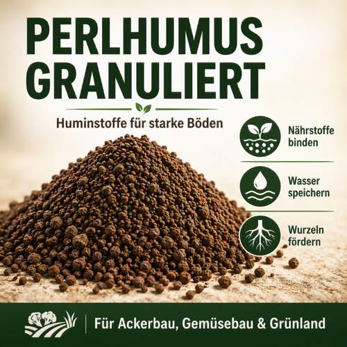 Perlhumus® Granuliert Leonardit für Humusaufbau