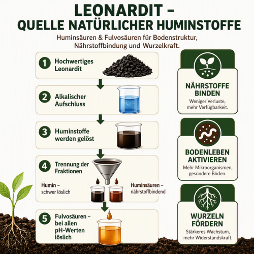 Perlhumus® Granuliert Leonardit für Humusaufbau
